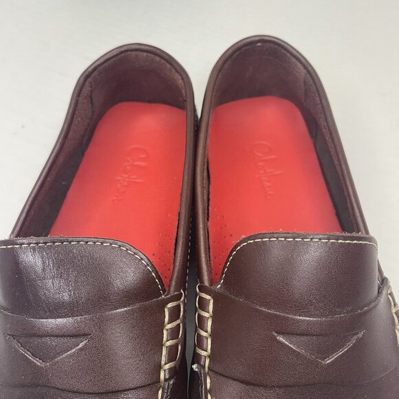 Cole Haan Women Sz 9.5 B Trillby Driver Chestnut Leather Penny Loafers Moccasin - Picture 10 of 14
